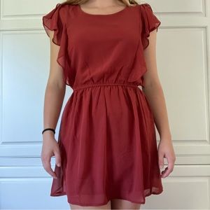 FOREVER 21 BURGUNDY DRESS